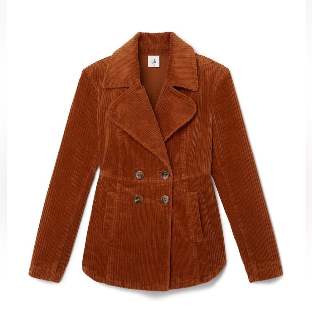 CAbi Professor Peacoat Sz M NWT Cognac/Burnt Orange